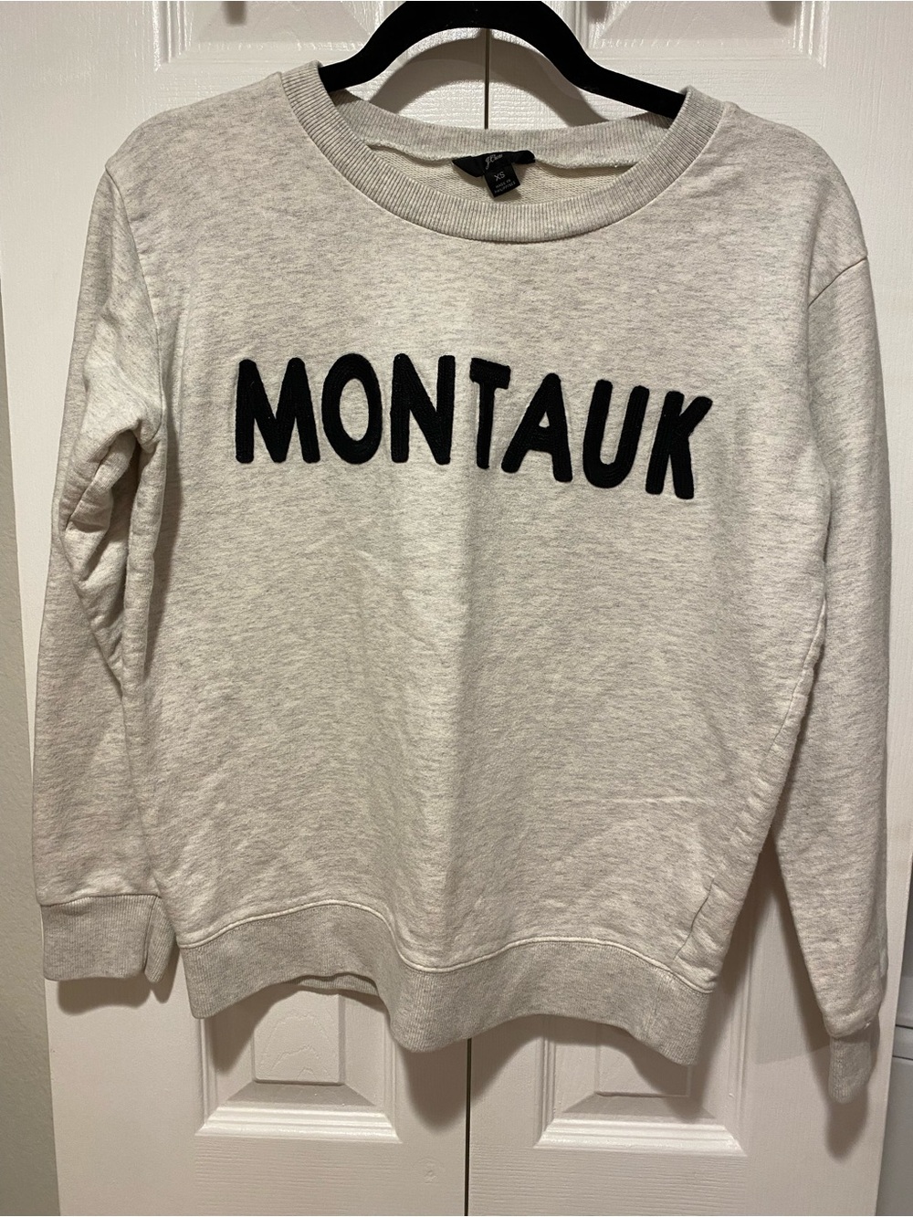 J. Crew Cream Crewneck Sweatshirt with Black Montauk Size XS